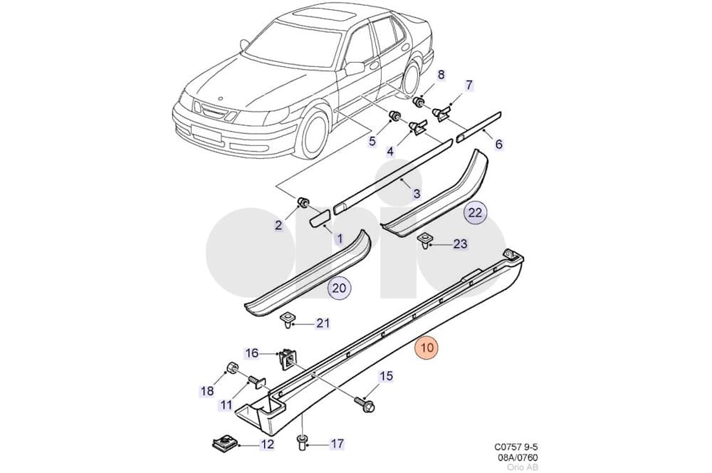 Moulding, sill panel-1