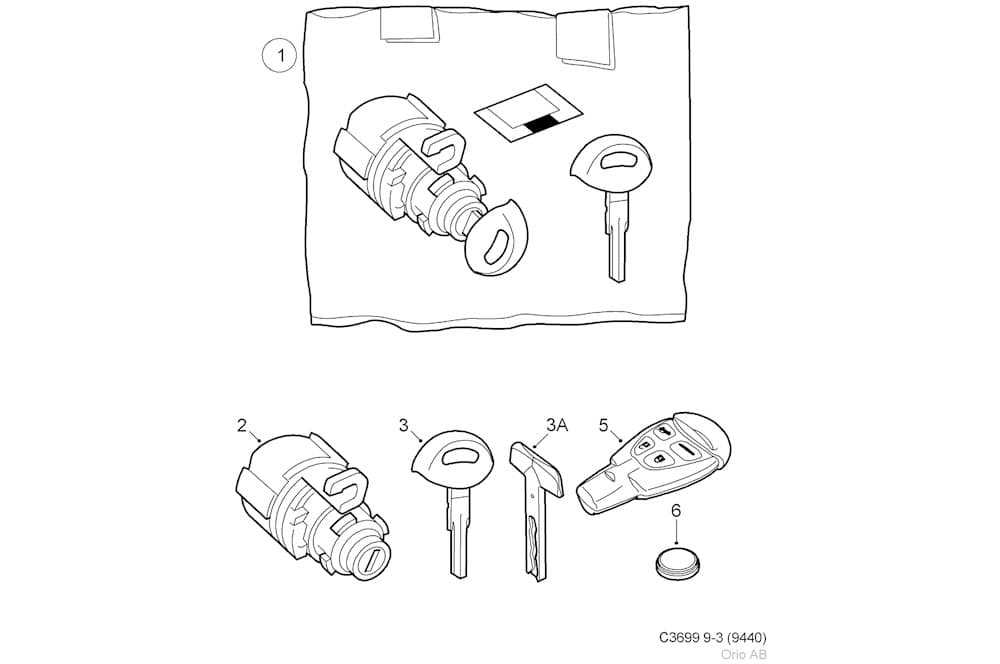Lock cylinder set