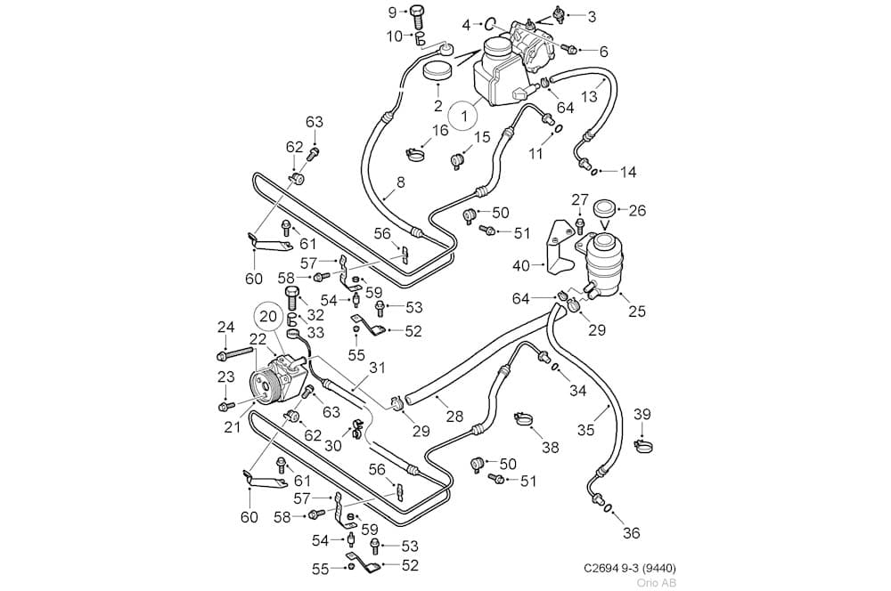 Hydraulic hose, steering system-1