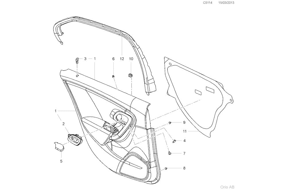 Interior door panel-1