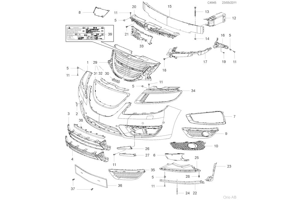 Radiator grille