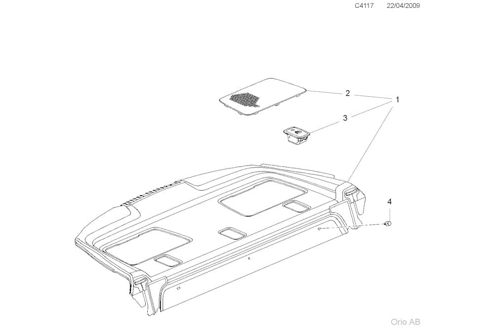 Rear shelf