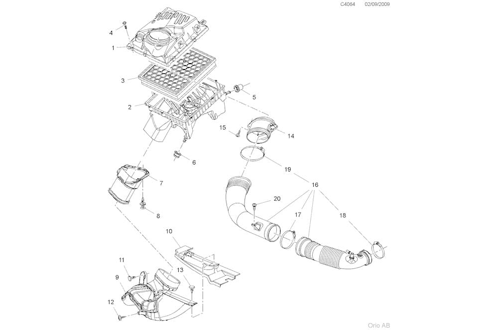 Fresh air conduit (passenger compartment air)-1