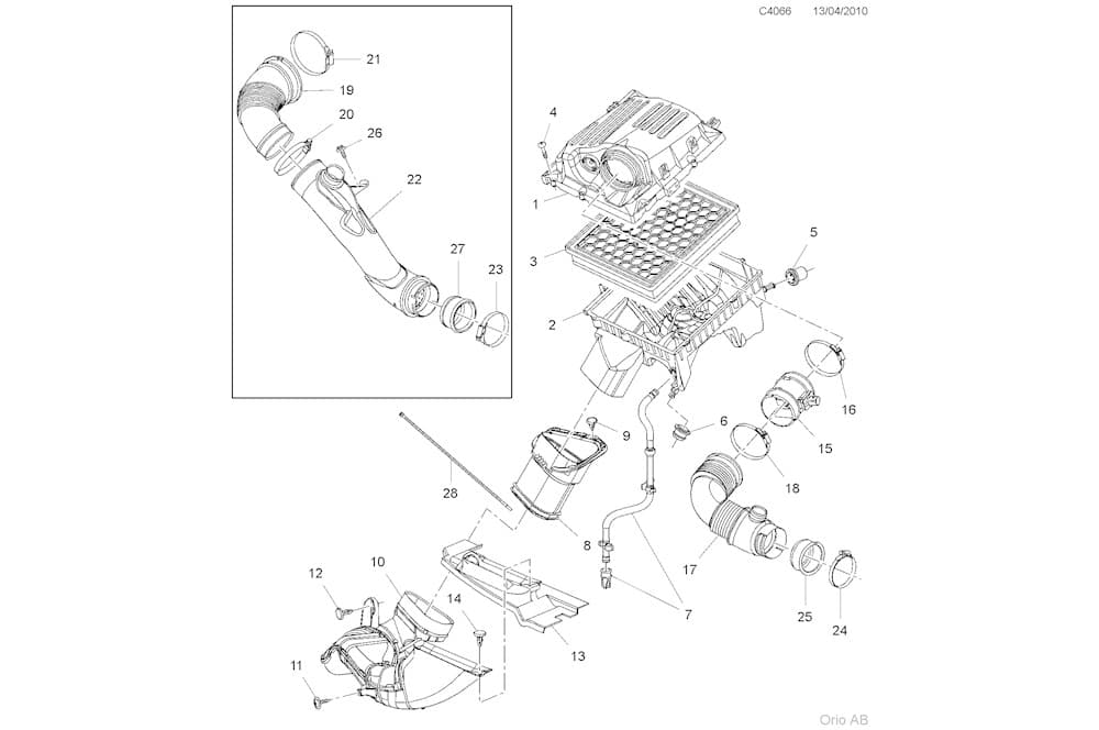 Fresh air conduit (passenger compartment air)-1