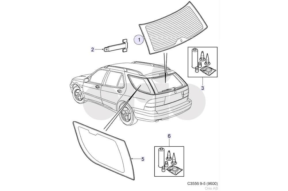 Rear windscreen