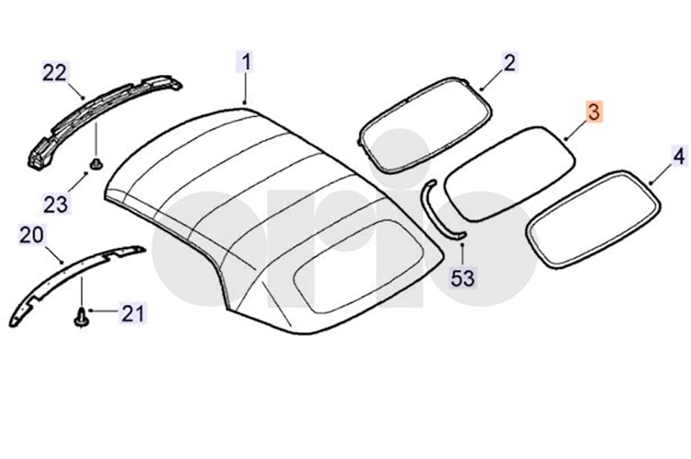 Rear windscreen