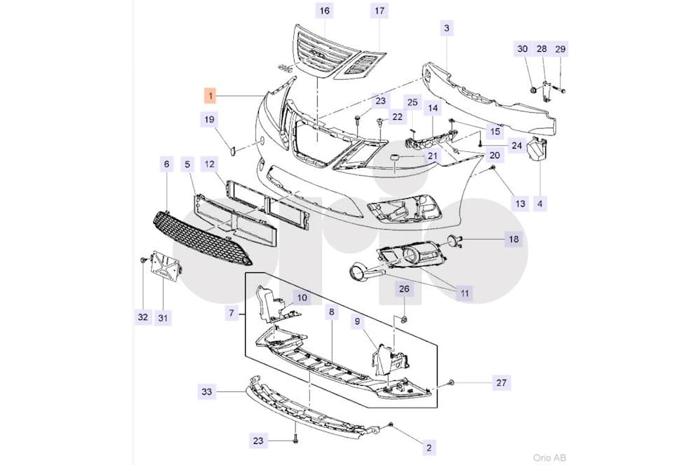 Panel - bumper front