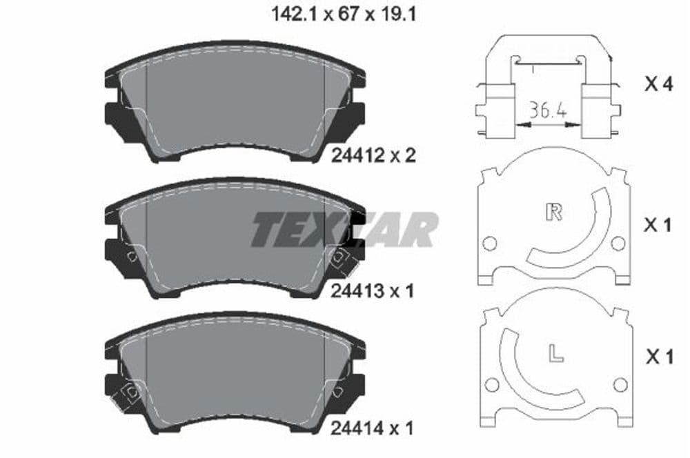 Brake Pad Set, disc brake-1