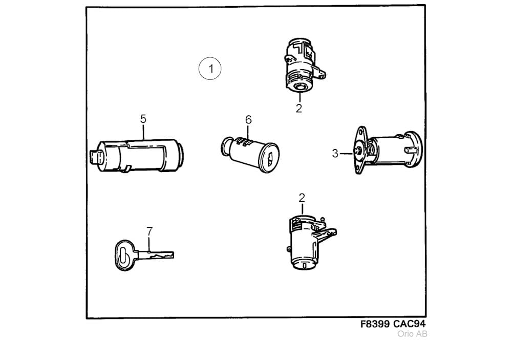 Lock, glove box-1