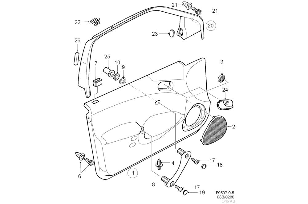 Interior door panel