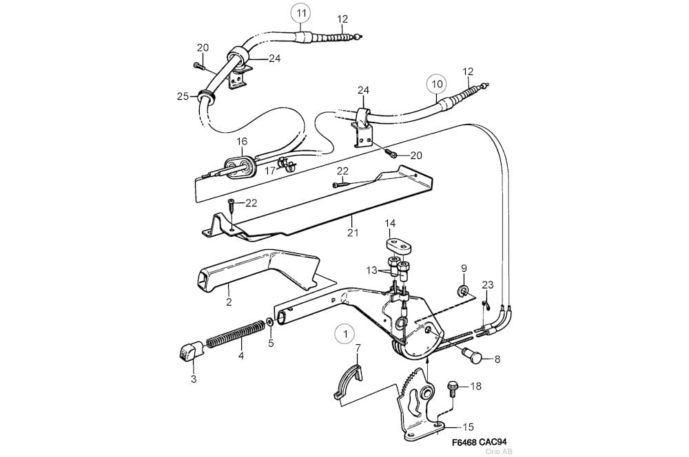 Handbrake cable