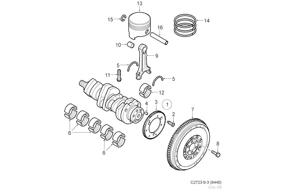 Piston ring set